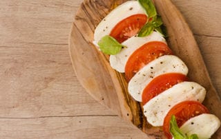 Roz's Caprese Salad with Grape Tomatoes, Mozzarella & Basil